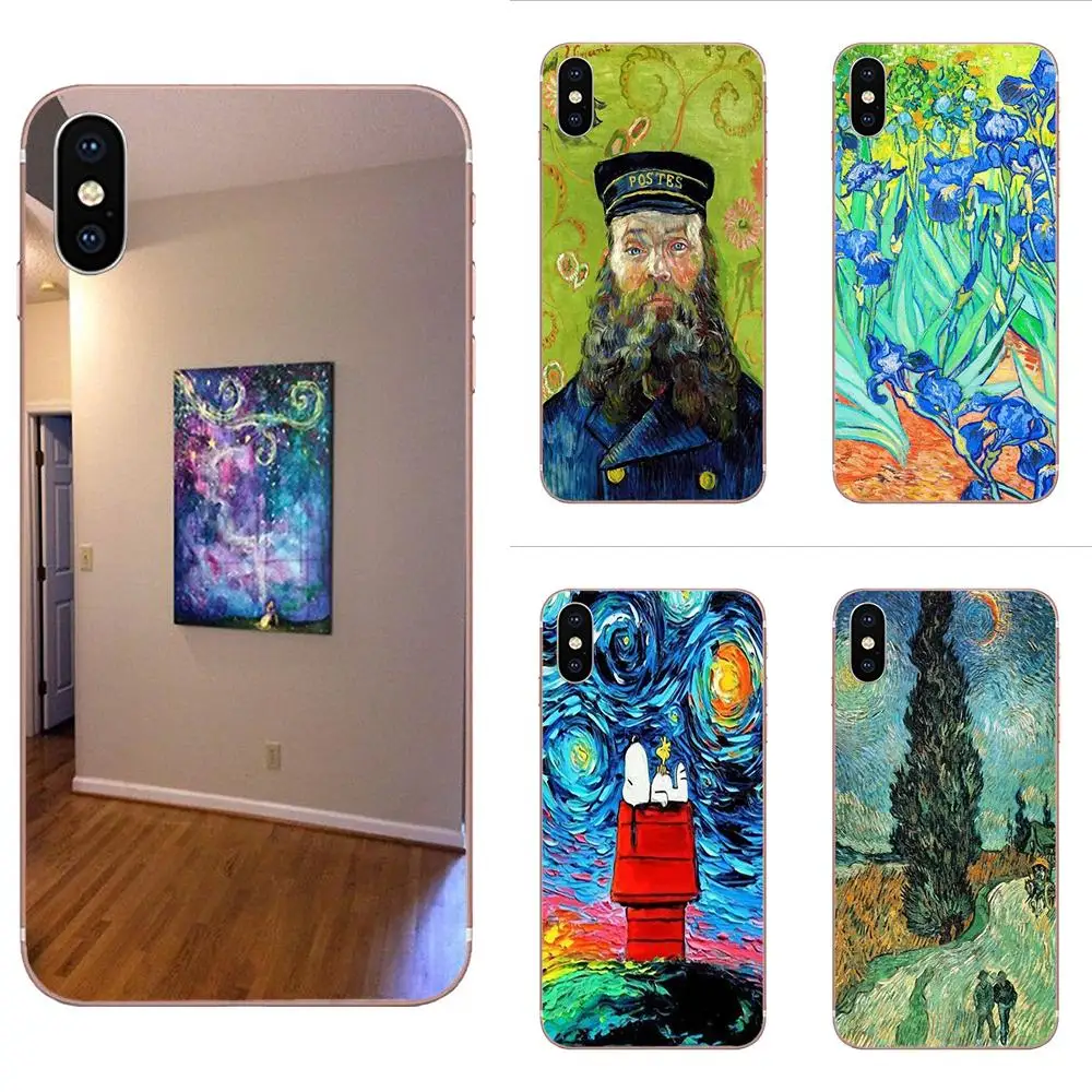 TPU Skin Paintin For Sony Xperia Z Z1 Z2 Z3 Z4 Z5 compact Mini M2 M4 M5 T3 E3 E5 XA XA1 XZ Premium Van Gogh Starry Night | Мобильные
