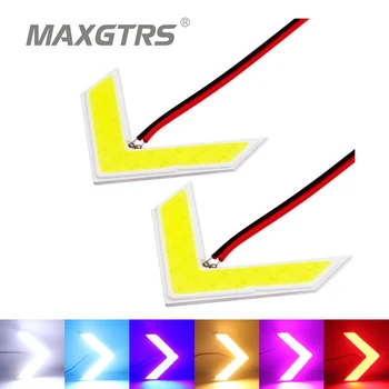 

5x Universal Ultra Slim Car Hidden Arrow Panel COB Rearview Side Mirror Led Decorative Lights Reverse Direction Turn Signal Lamp