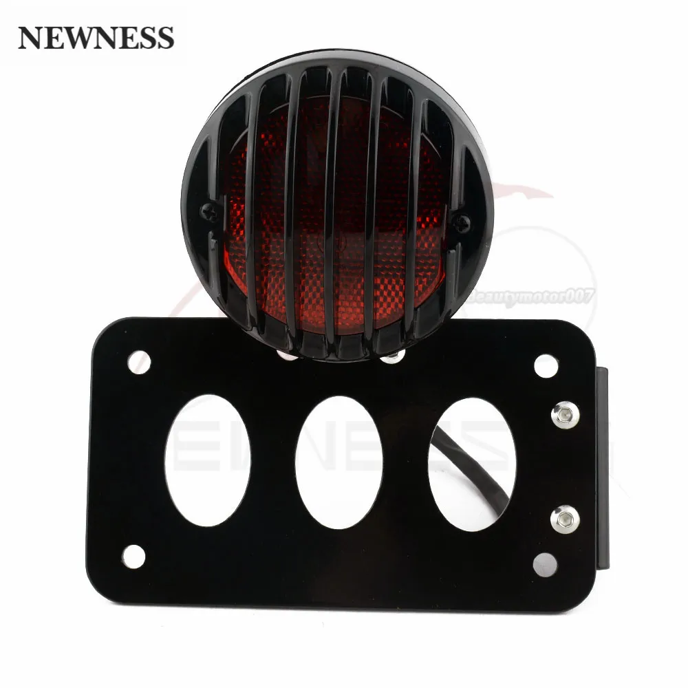 Motorcycle light Motorcycle Side Mount Tail Light License Number Plate Bracket Fits For Harley Sportsters Bobber Chopper Rear Stop Light
