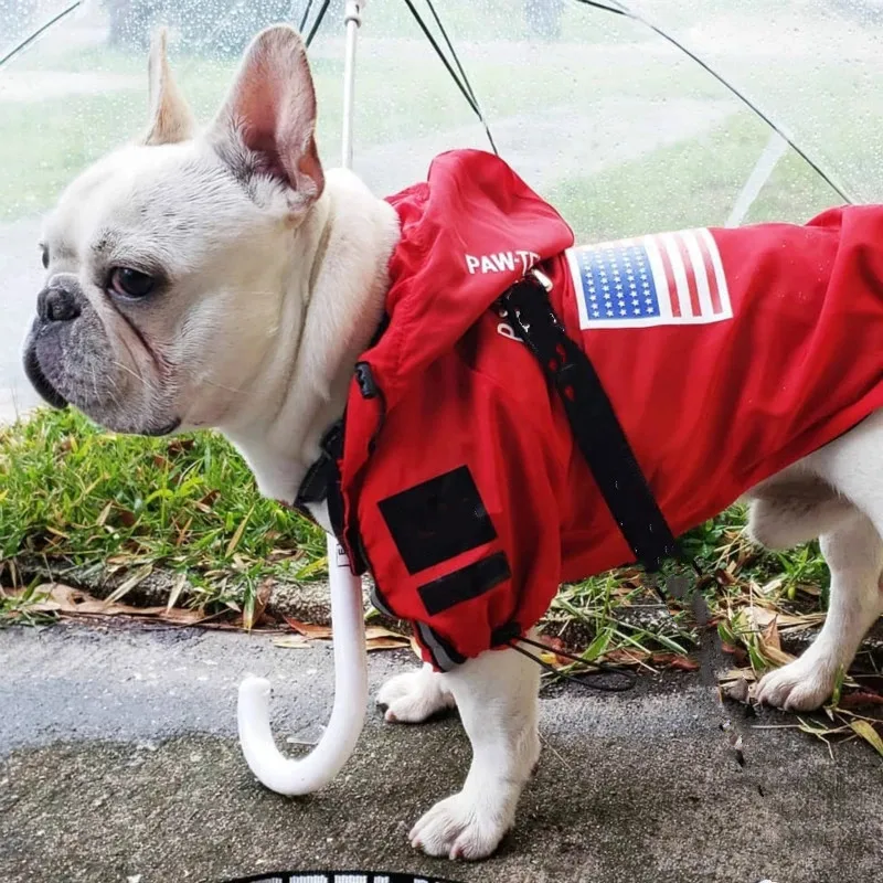 Dog Raincoat Jacket Clothes Windproof Cat Dogs Fashion Waterproof Reflective Pet Clothing Large dog Pets Coat | Дом и сад