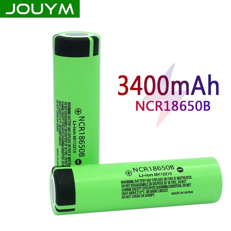 JOUYM Оригинальная 18650 аккумулятор NCR18650B 3.7 v 3400 mah литий ионная аккумуляторная