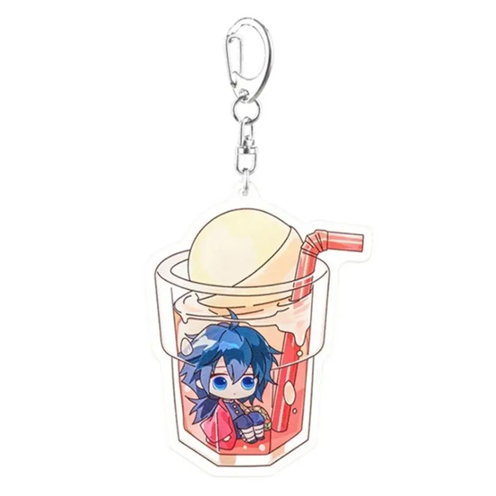 1pcs Anime Demon Slayer Acrylic Keychain Bronco Blade Cosplay Yaiba Pendant Of Pompom Ghost Keyring M6Z5 | Украшения и аксессуары
