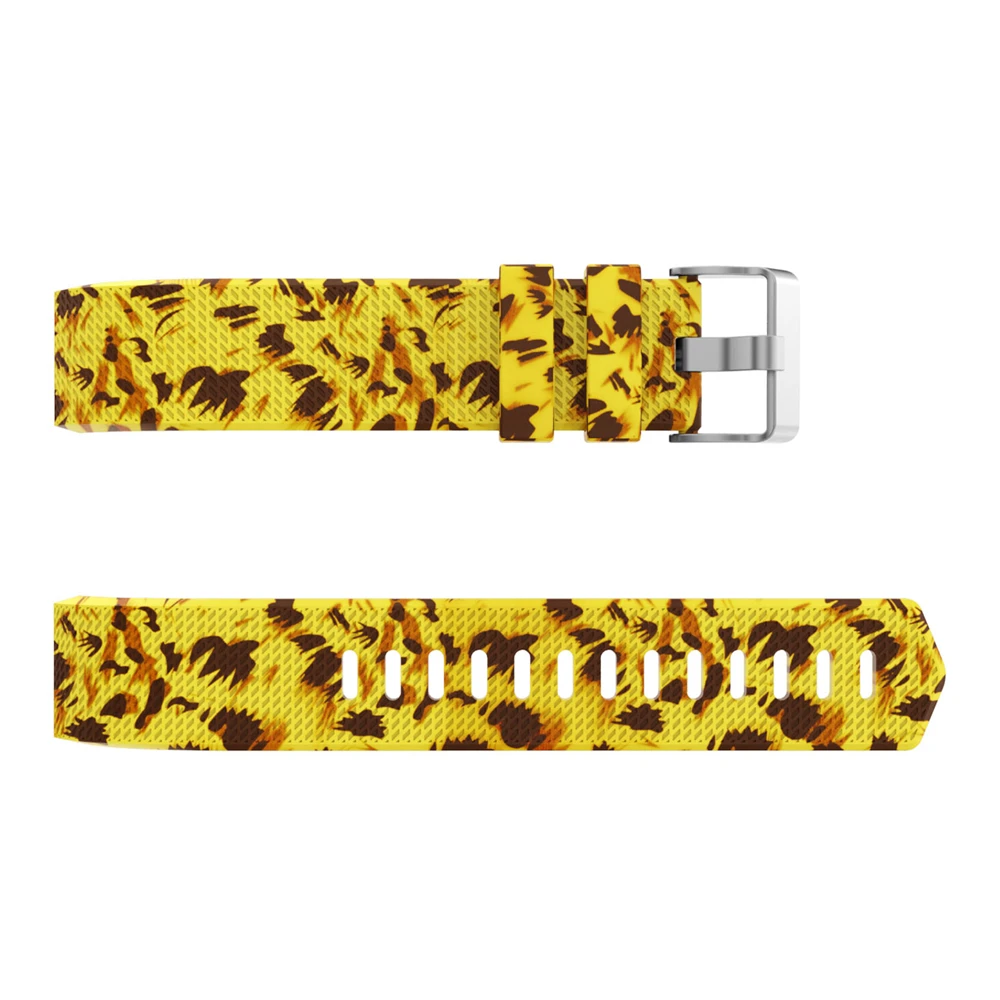 Yayuu силиконовый регулируемый браслет для Camouflage Charge 2 камуфляжные принтованные дизайнерские полосы с классической пряжкой фитнес-аксессуар