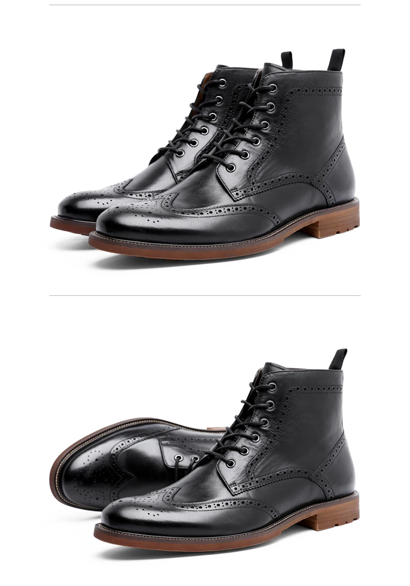 DESAI/Мужская обувь с перфорацией «Bullock»; ботинки в британском стиле; мужская деловая модельная обувь; полуботинки из натуральной кожи; Ботинки martin; большие размеры