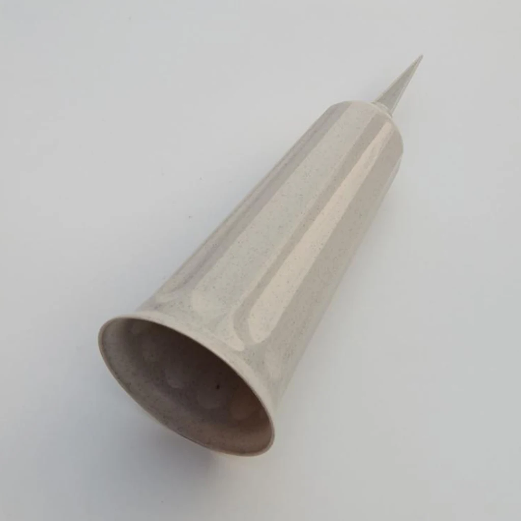 2-Piece 10.2' Stake In Ground Cemetery Grave Fluted Flower Vases Holder