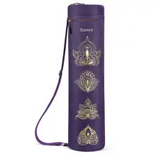 Сумка для Ковриков Для Йоги Gonex, сумка для гимнастики на молнии, прочная водонепроницаемая ткань Оксфорд с 2 карманами, регулируемый плечевой ремень