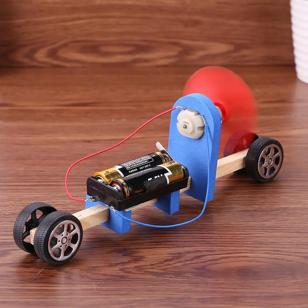 

Speed Change Racing Car Kid DIY Assembled Toy Aerodynamic Car Material Tool Vehicle Education Toy for kids Science Technology