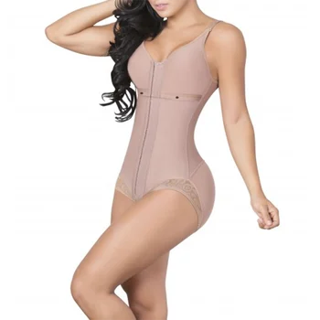 

Sexy Postpartum Breastfeeding Bodysuit Waist Training 2020 Upper and Lower Zipper Solid Color Firm Thin Broadcloth Polyester