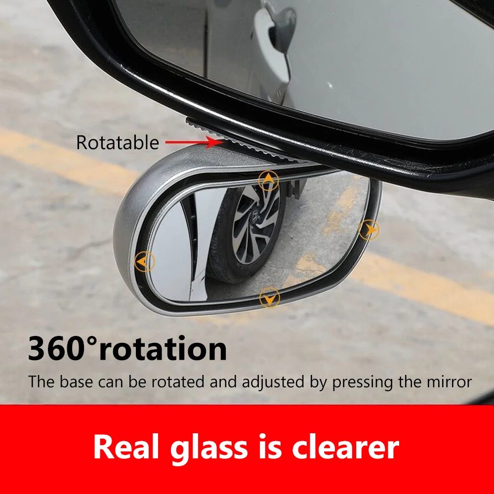 CAR SIDE AUXILIARY BLIND SPOT WIDE REAR VIEW MIRROR TRAILER CONVEX STICK  PARKING