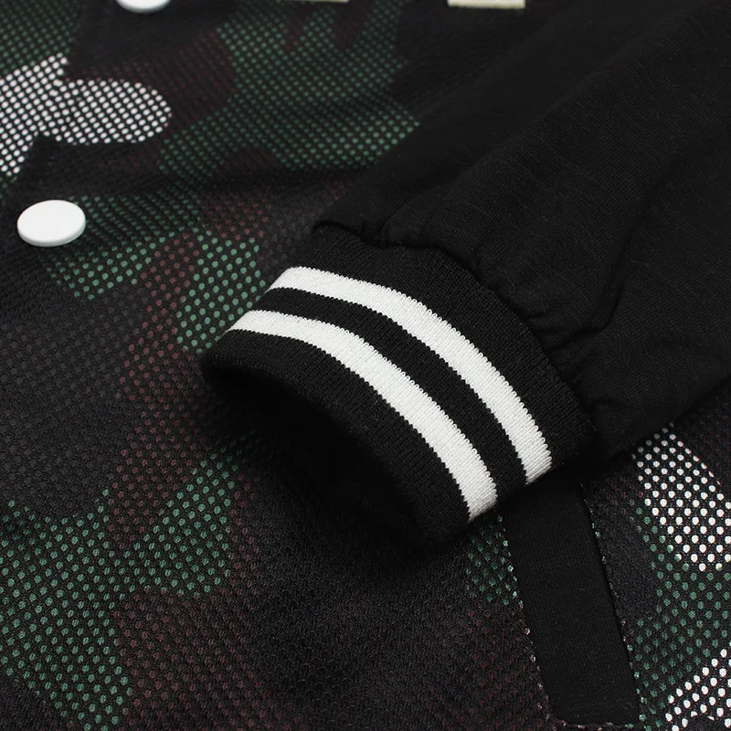 Коллекция года, осенняя одежда новая стильная детская бейсбольная форма, камуфляжная куртка со стоячим воротником пальто для мальчиков корейский стиль, средний размер