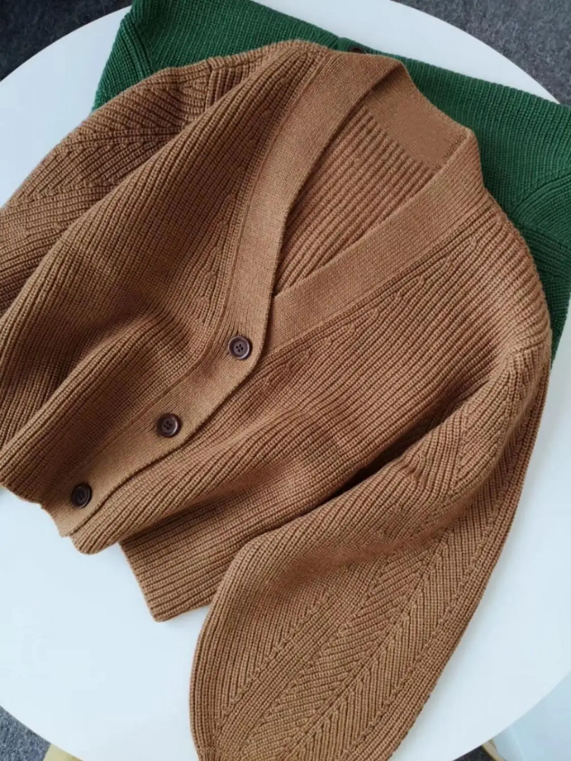 #Special Offers Women's Knitted Cardigan Autumn Winter V Neck Single Breasted Knitted Sweater Solid Color Jumper
