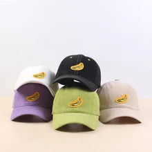 Вышивка фрукт банан молодежь бейсбола Для мужчин ковбойские шляпы хлопковых костюмов с рисунком мини Для женщин Для мужчин Шапки бейсбольная кепка хип-хоп, Кепка