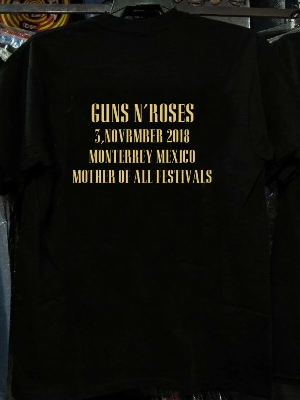 

2018 tour 3 november guns n roses monterrey mexico t shirt s-xxl