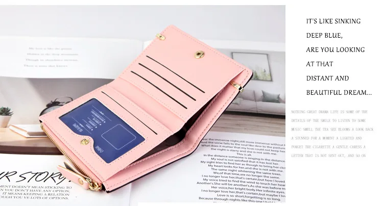 New Women Wallet Small Cute Wallet Women Short Leather Women Wallets Zipper Purses Female Purse Clutch Coin Purse Lady Bags