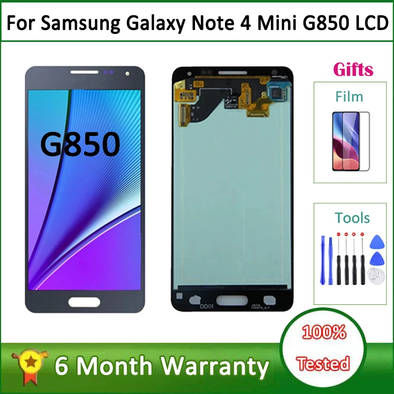 4 7 "протестированный экран для SAMSUNG Galaxy Alpha ЖК-дисплей Note MINI G850 G850F SM-G850 сменный
