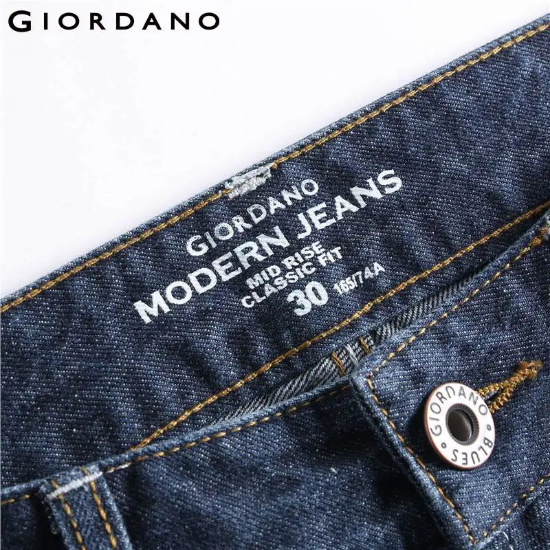 Giordano мужские современные джинсы со средней посадкой