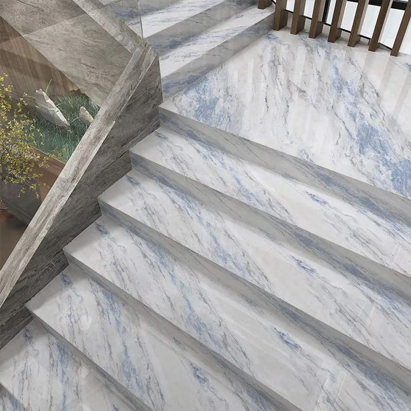 Imitation Marble Pvc Self-adhesive Twill Anti-skid Stair Sticker Living Room Porch Stair Decoration Waterproof Tile Sticker