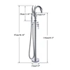 Luxury Golden Bathtub Faucet Swan 2 features hot and Cold Floor Standing Shower faucet 4
