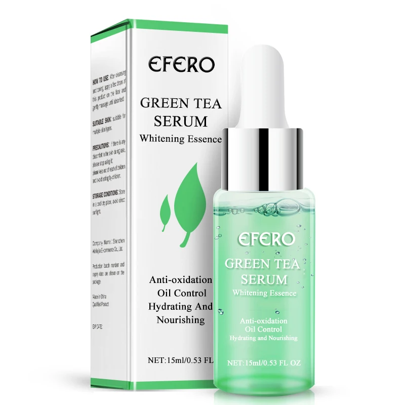 Hyaluronic Acid Face Serum Essence Moisturizing Whitening Face Serum Anti-Aging Anti Wrinkle Face Cream Soothing Skin Repair - Цвет: Green Tea