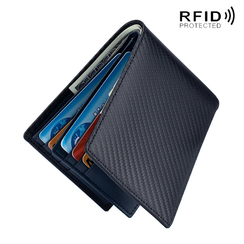 Роскошный мужской кошелек из натуральной кожи Rfid-защита от кражи