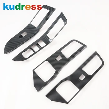 

For Ford Explorer 2020 2021 Carbon Fiber Inner Window Lift Switch Cover Trim Door Armrest Panel Trim Sticker Car Accessories LHD