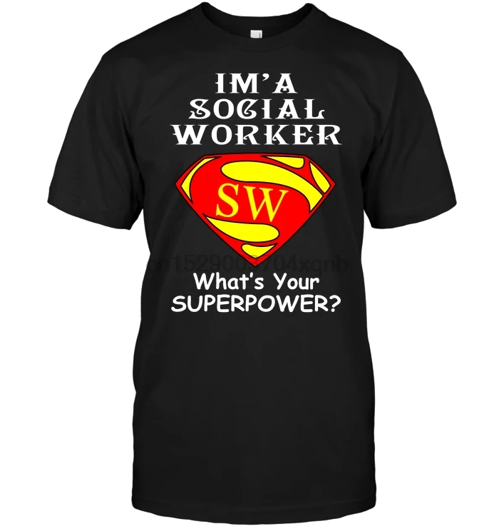 Бренд Im A Social Worker WhatYour Superpower Футболка мужская футболка с коротким рукавом |