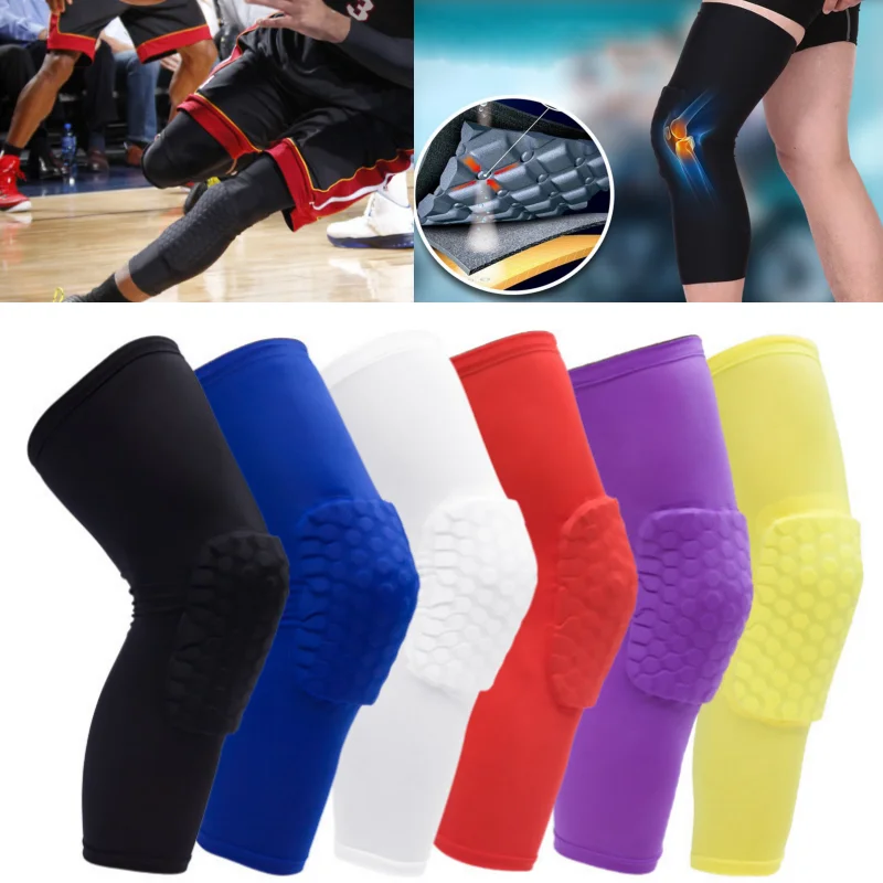 2 шт. баскетбольные наколенники рукав соты фиксатор эластичные защитные зубчатая