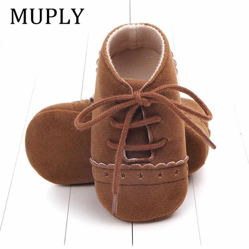 Hot Newborn Baby First Walk Shoes Girl Boy Soft Nubuck Leather Prewalker Anti-slip Shoes Moccasins Footwear Shoes Toddler Shoes 5