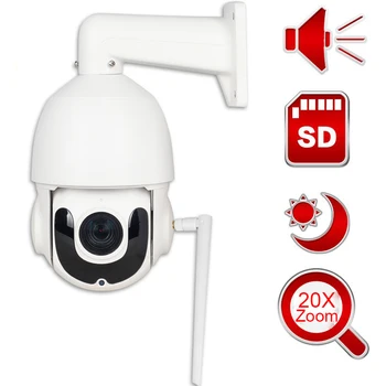 

Wifi Ptz IP Camera Outdoor 1080P 20X Optical Zoom PTZ IP Camera V380Pro Two Way Audio 60m IR Video Home Security Camera P2P