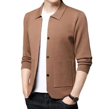 

New Clothing Men Knitwear Cardigan Business Casual Jacket Button up Cotton Sweater with Pockets Knit Coat/Casual Sweater S-3XL