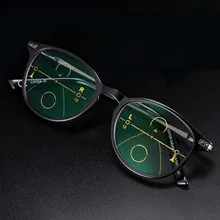 Мужские очки для чтения синего света с защитой от радиации для мужчин wo прогрессивный мульти-фокус Интеллектуальный близорукий двойного назначения для чтения