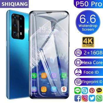 

SOYES P50 Pro Mobile phone Android 6.6inch Face&Fingerprint Unlock 2gb ram 16gb rom cell phone 2+5MP 2 SIM Card Smartphones
