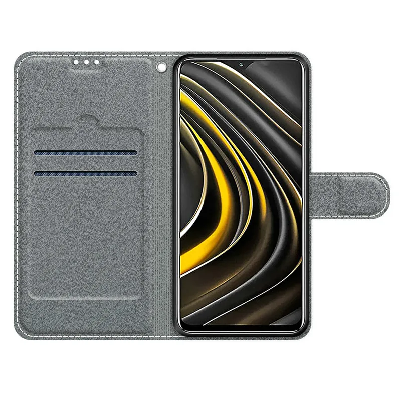 For Xiaomi Poco X3 Cartoon Butterfly Case Capa on Xiomi Poco X3 Pro NFC POCOX3 Case Card Slot Wallet Leather Magnetic Book Cover