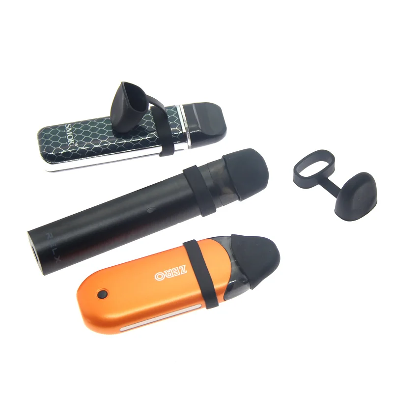 

5PCS Electronic Cigarettes Universal Soft Silicone Drip Tip Dust Cap Vape Band for Relx Uwell caliburn kit Vapes INS YOOZ
