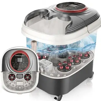 

Foot tub electric massage heated footbath deep barrel foot artifact home temperature Wu Hao with the same paragraph