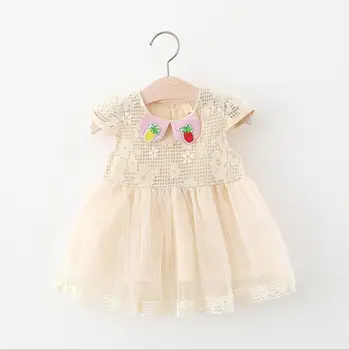 

Toddler Girl Dress 2020 Summer Baby Girls Pineapple Pattern Lace Princess Dress Children Clothes Wholesale 0-3Year