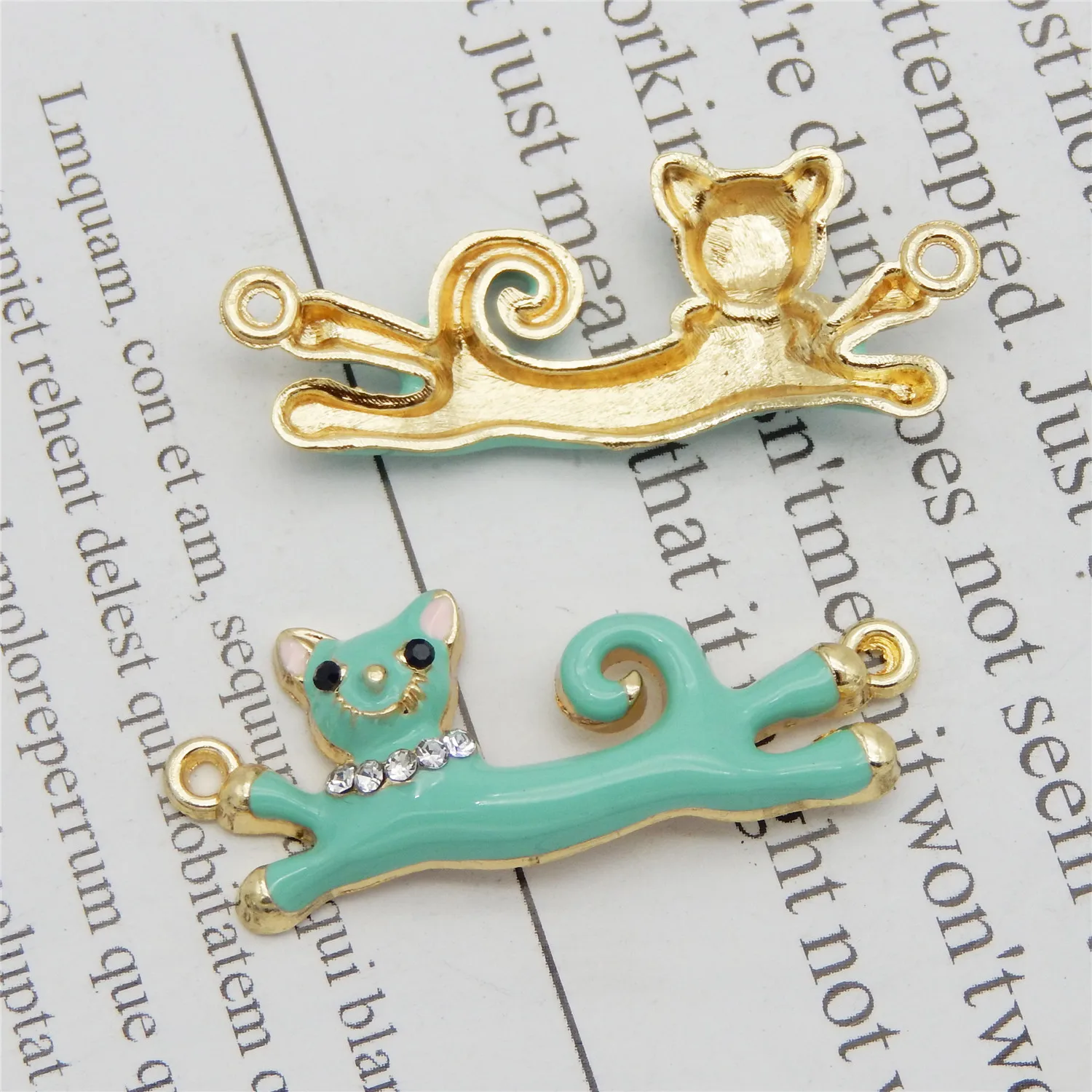 3 шт. эмалированное ожерелье в виде кошки кулон ювелирное изделие животных DIY