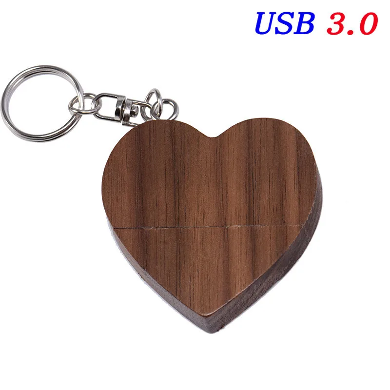 JASTER 64 деревянная Флешка в форме сердца usb3.0+ упаковочная коробка USB флэш-накопитель Флешка 4 ГБ 16 ГБ 32 ГБ фото подарок настраиваемые, с логотипом - Цвет: B