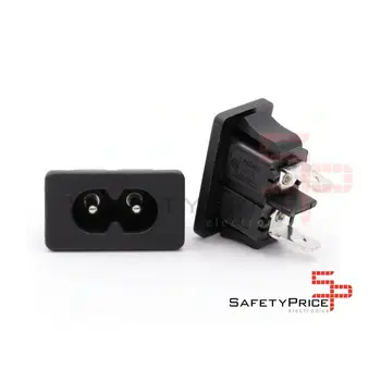 

2x Current Connector AC IEC320 C8 Male Chassis 2.5A 250V 2 pins BX-180