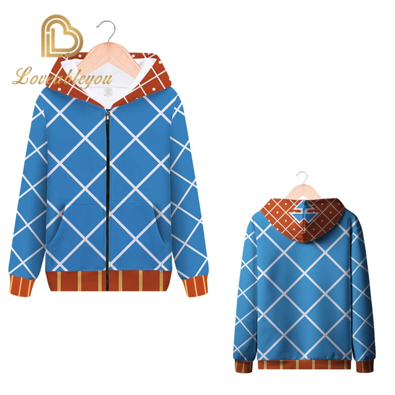 Zipper Hoodie JOJO'S необычная приключенческая Толстовка JoJo тонкие толстовки повседневные пальто на молнии наряд - Цвет: Zipper Hoodie