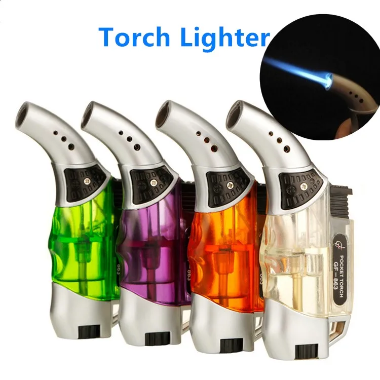 Фонарь зажигалка для сигарет pip турбо 1 струя Бутан газовая сигара ветрозащитная