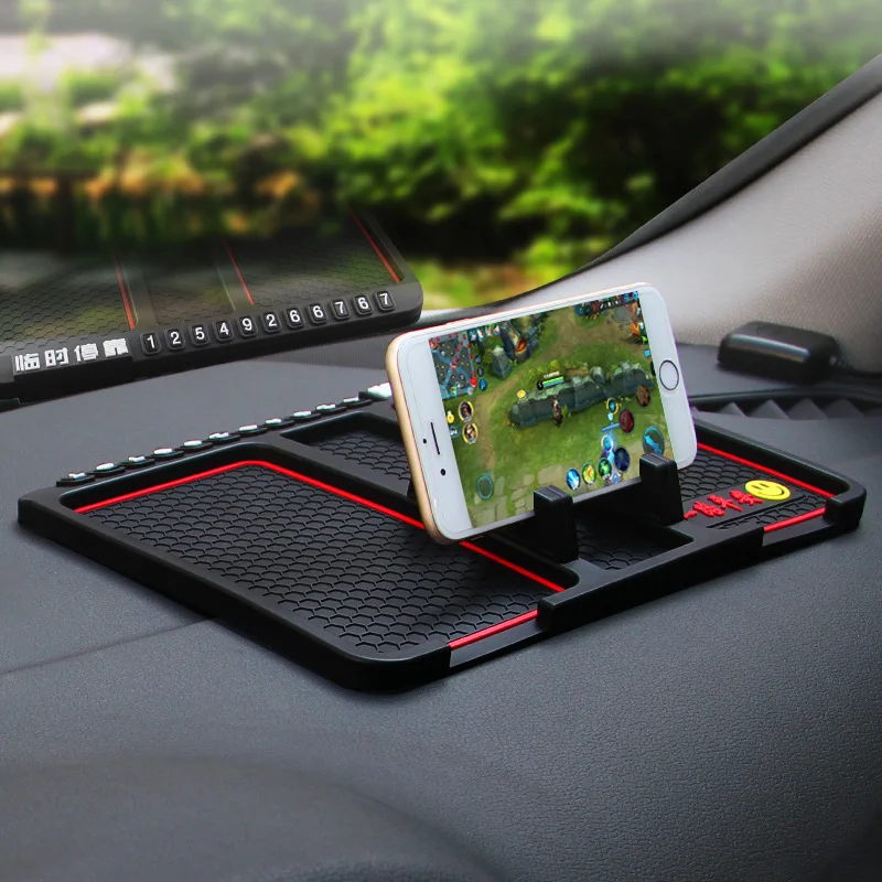 

Antiskid Rubber Mount Phone Holder GPS Navigation Holder Multifunction GPS Stand Dashboard for Iphone Samsung Xiaomi