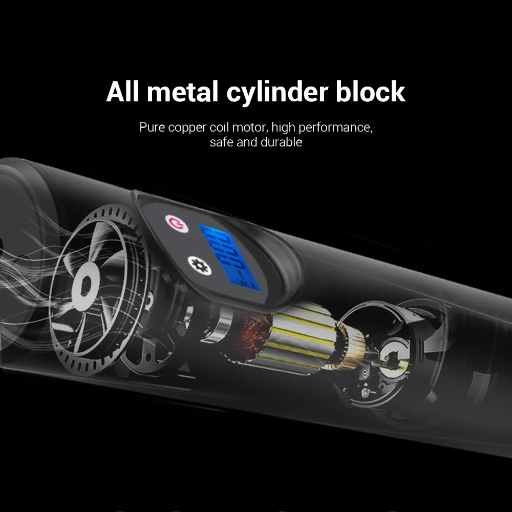 150PSI 12 В USB портативный беспроводной воздушный насос автомобильный проводной воздушный компрессор ЖК-дисплей светодиодный светильник быстрое надувание