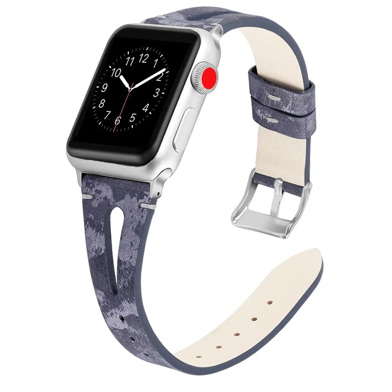 Сменный ремешок для Apple Watch 38 мм 44 мм 40 мм 42 мм кожаный ремешок для Iwatch браслет 83010 - Цвет ремешка: 6
