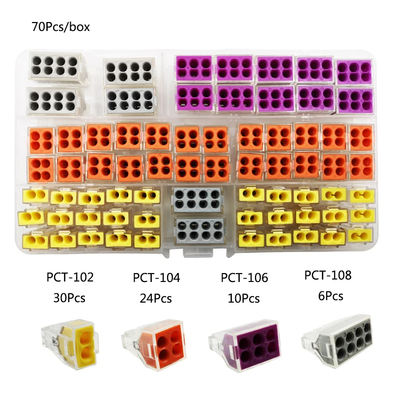 Провод СОЕДИНИТЕЛЬ НАБОР коробка Универсальный компактный клеммный блок освещение провода разъем для 3 комнаты Гибридный быстрый разъем