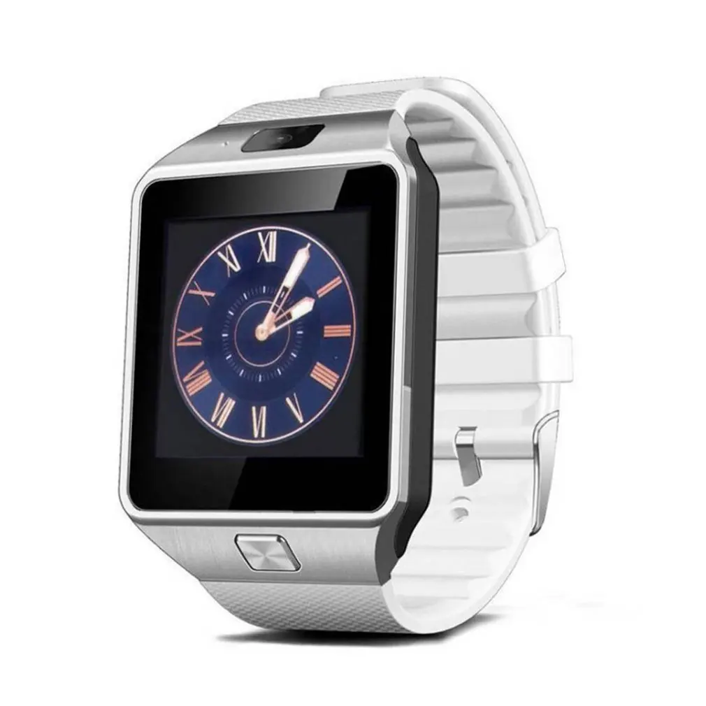 Умные часы с сенсорным экраном DZ09 с камерой наручные часы SIM карты Smartwatch для IOS Android телефон Поддержка нескольких языков - Цвет: Красный