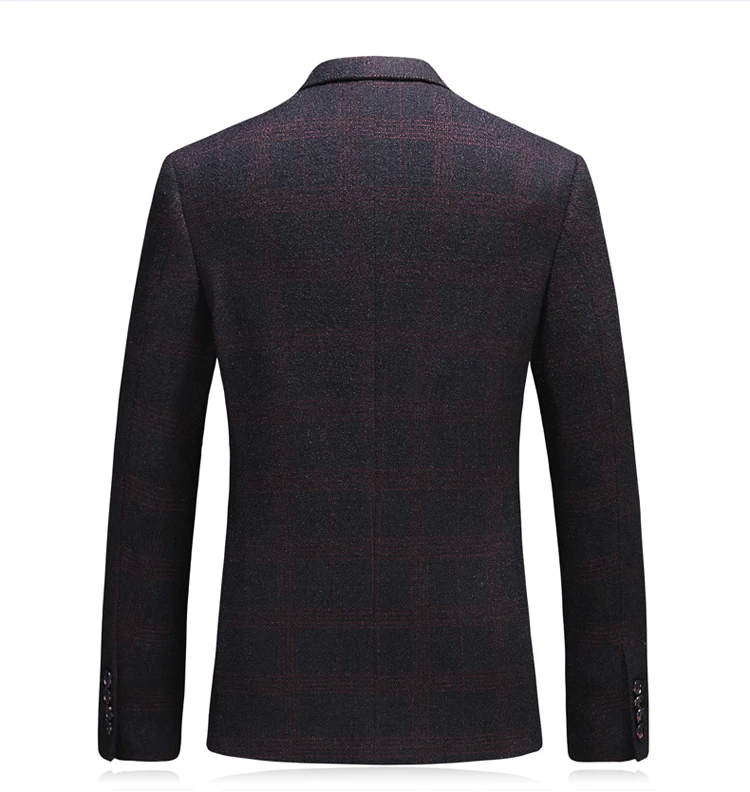 Сезон весна-осень; Для мужчин Slim Fit костюм Бизнес в джентльменском стиле однобортное пальто на двух пуговицах, плюс-размер затрудняетесь в выборе правильного размера? Пиджак Для Мужчин's