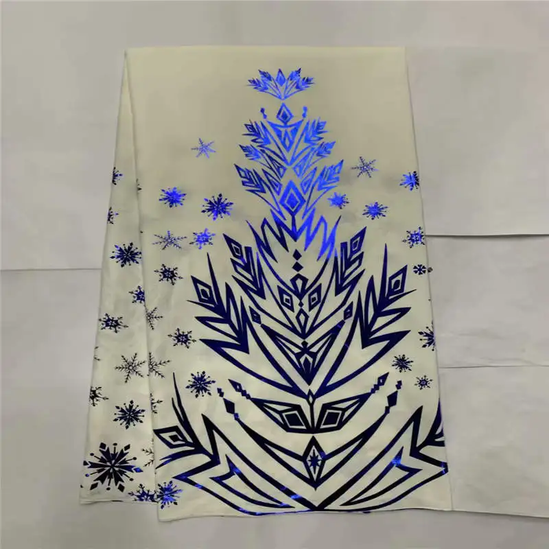 Модная дизайнерская Высококачественная швейцарская хлопковая металлизированная ткань с принтом 5 ярдов для женского свадебного платья! LXF9232