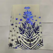 Модная дизайнерская Высококачественная швейцарская хлопковая металлизированная ткань с принтом 5 ярдов для женского свадебного платья! LXF9232