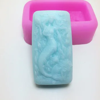

Bl020 Mermaid Mould Silica Gel Soap Mold Mould Candle Holder Handmade Chocolate Cake Decorating Tool Mould
